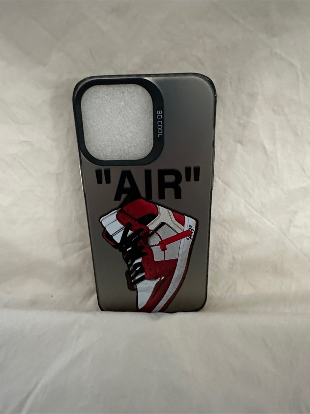 "AIR" Red & White Sneaker Graphic Phone Case - fits iPhone 15 ProMax NWT